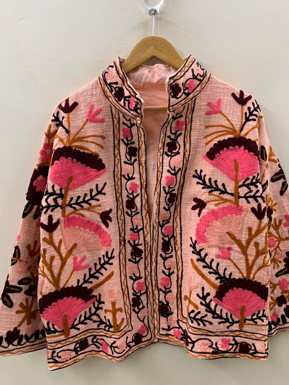Suzani TNT Fabric Short Spring Jacket | Duster TNT Jacket | Button Winter Outerwear Jacket |Spring Bomber Coat| Gift For Her | TNT Coat