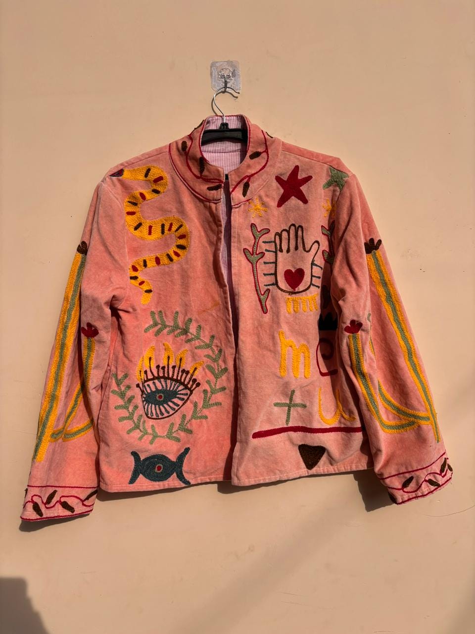 Handmade Suzani Velvet Jacket | Embroidered Boho Coat | Ethnic Kimono Jacket | Warm Winter Outerwear | Gift for Her | Bohemian Outerwear