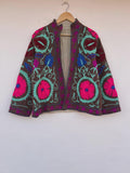 Handmade Cotton Suzani Jacket - Embroidered Tribal Festival Coat