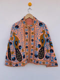 Handmade Soft TNT Fabric Suzani Jacket: Modern Short Chic Coat | Gift For Her