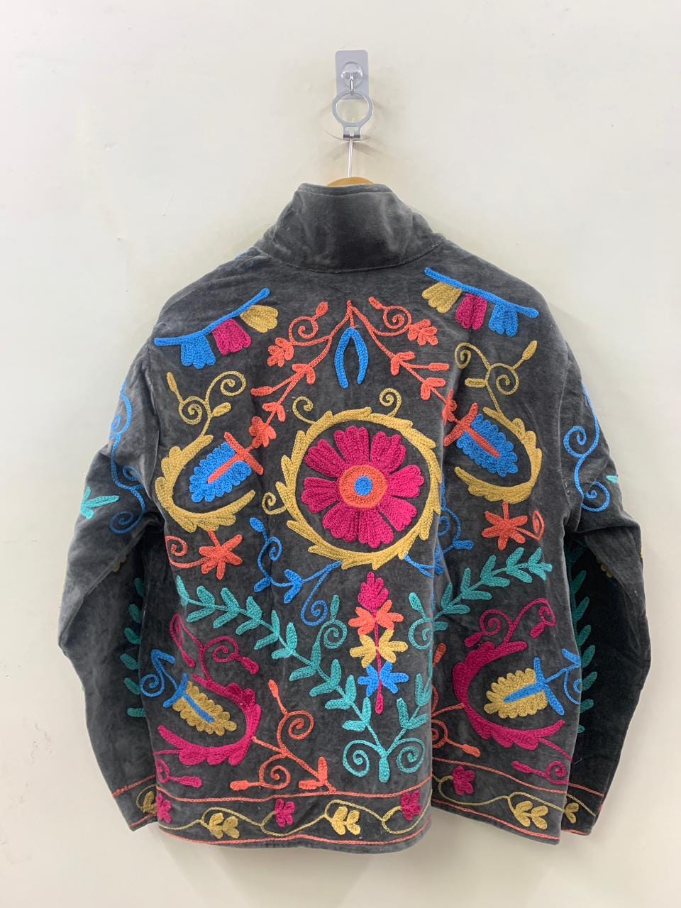 Boho Suzani Jacket Velvet | Embroidered Ethnic Coat | Vintage Bohemian Jacket Women | Winter Warm Outerwear | Gift for Her | Festival Outfit