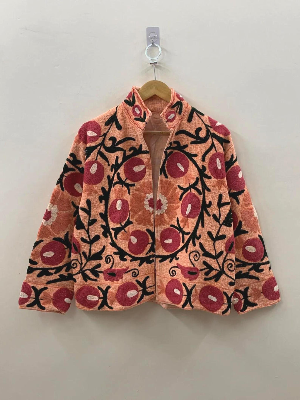 Chic Embroidery Suzani TNT Short Jacket | Suzani Jacket | Winter Women's Jacket | Suzani Coat | Gift For Her
