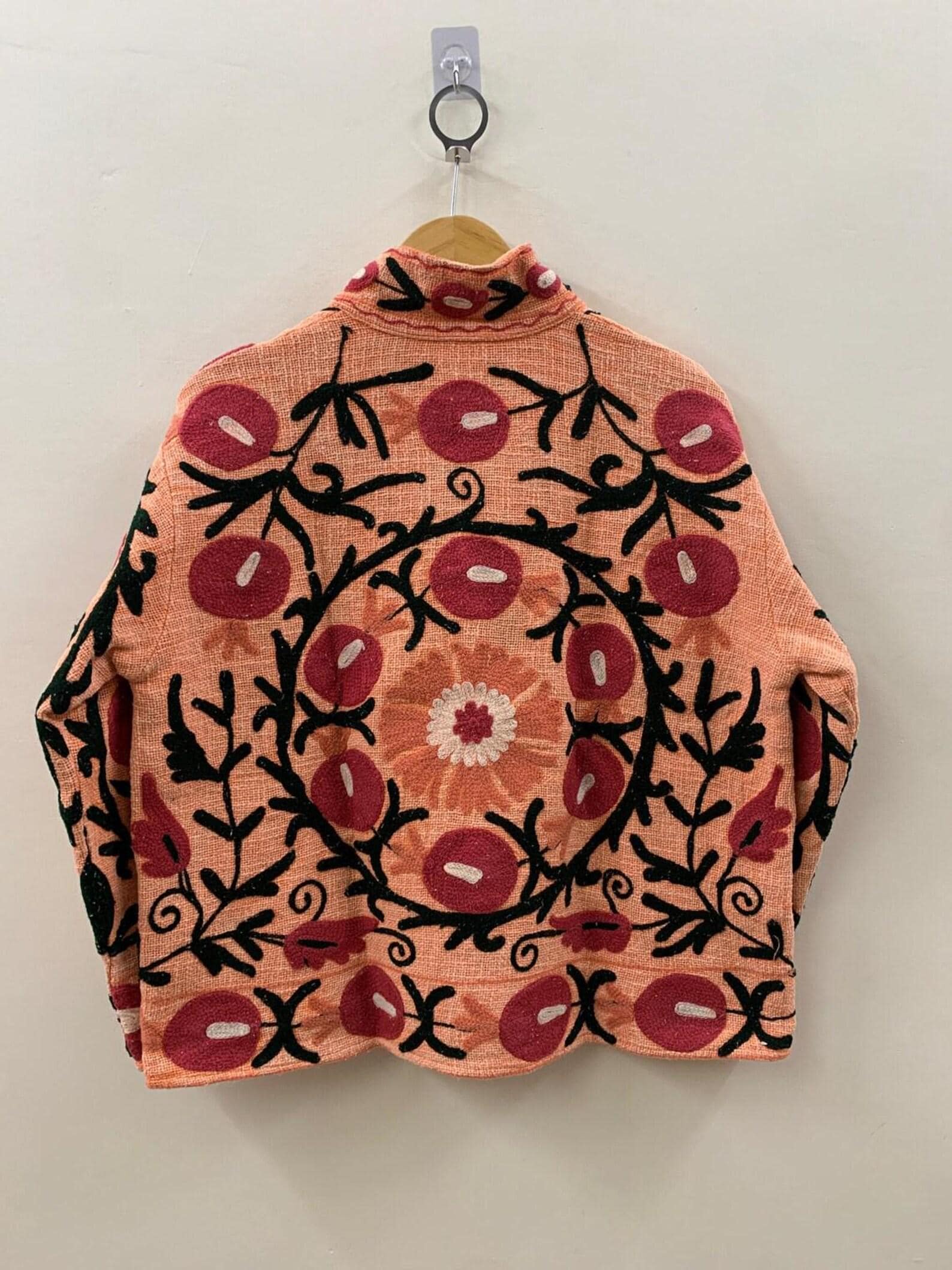 Chic Embroidery Suzani TNT Short Jacket | Suzani Jacket | Winter Women's Jacket | Suzani Coat | Gift For Her