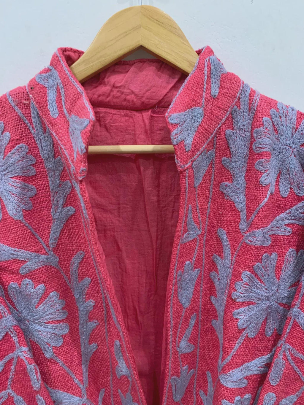Floral Suzani TNT Fabric Short Jacket | Long Sleeve Spring Bomber Jacket | Gift For Her