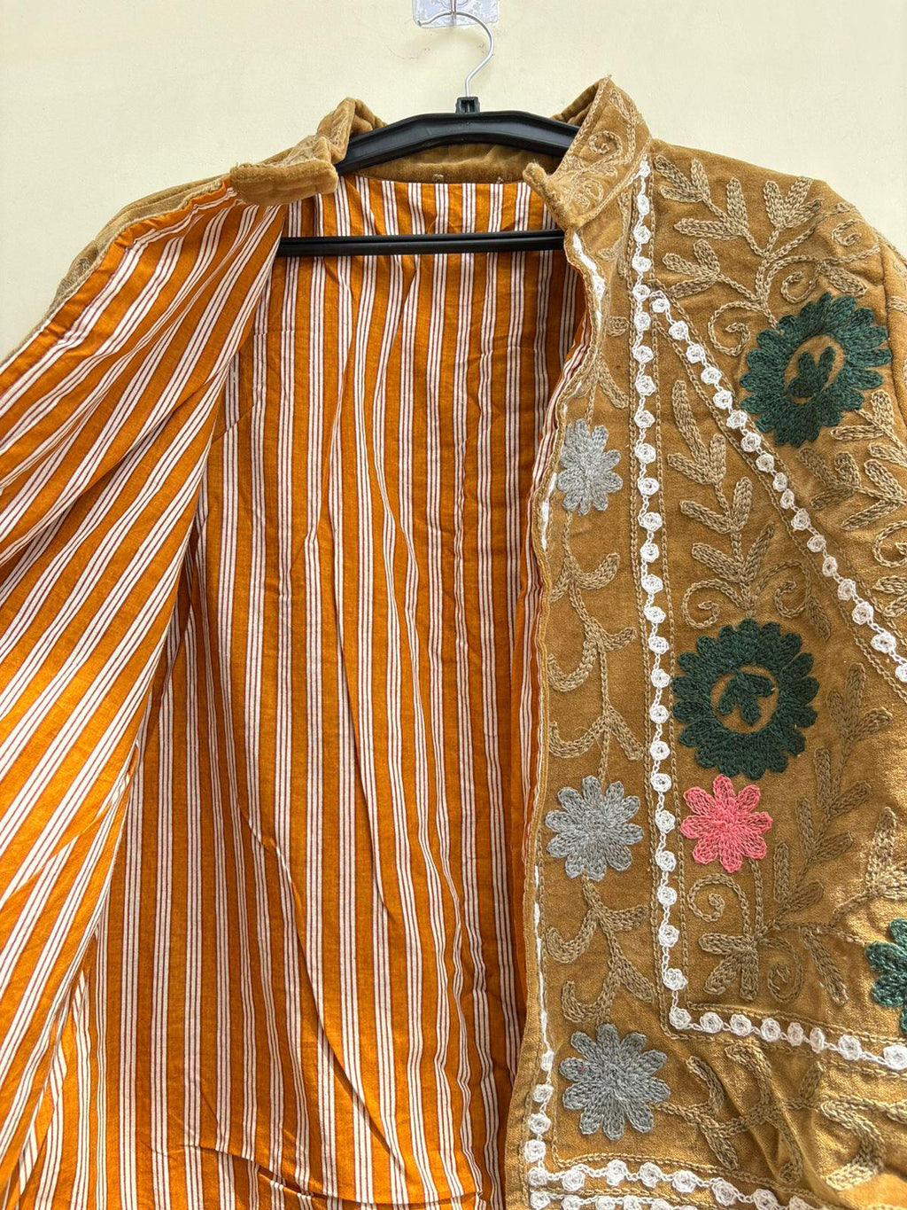 Velvet Suzani Jacket | Floral Embroidery Jacket  | Bohemian Coat | Warm Winter Coat | Artisanal Outerwear | Gift For Her | Cropped Coat
