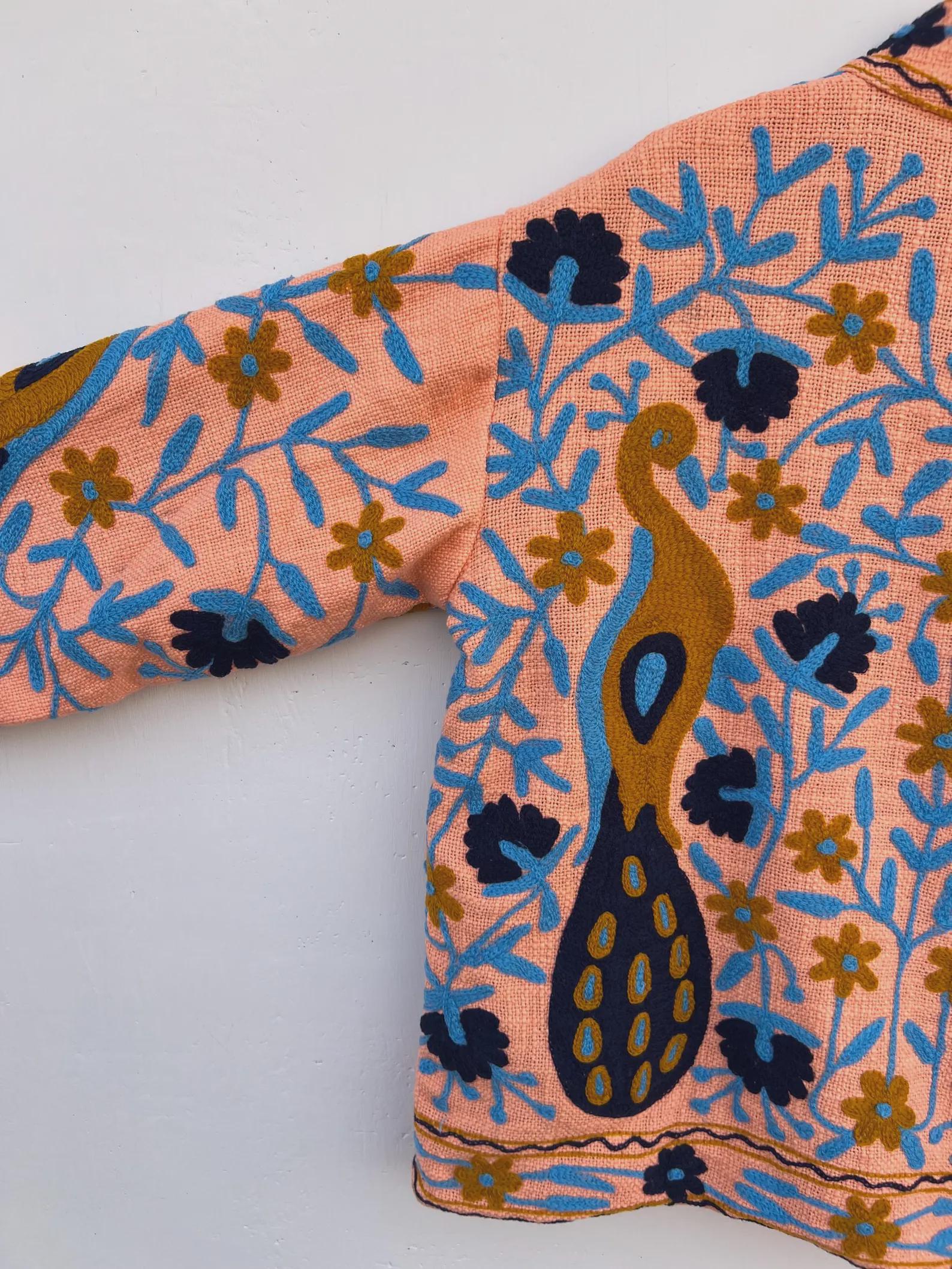 Handmade Soft TNT Fabric Suzani Jacket: Modern Short Chic Coat | Gift For Her