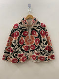Boho Suzani TNT Fabric Short Spring Jacket | Long Sleeve Button Winter Coat | Short Jacket | Spring Bomber Jacket | Gift For Her | TNT Coat