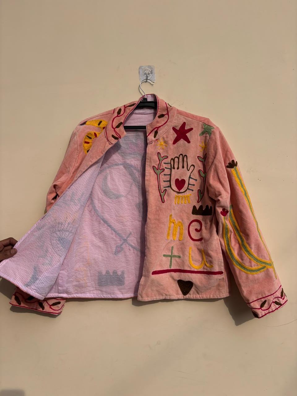 Handmade Suzani Velvet Jacket | Embroidered Boho Coat | Ethnic Kimono Jacket | Warm Winter Outerwear | Gift for Her | Bohemian Outerwear