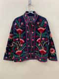 Velvet Suzani Jacket | Women’s Short Coat | Embroidered Suzani Jacket | Kimono Robe Jacket | Vintage Ethnic Outerwear | Gift for Her