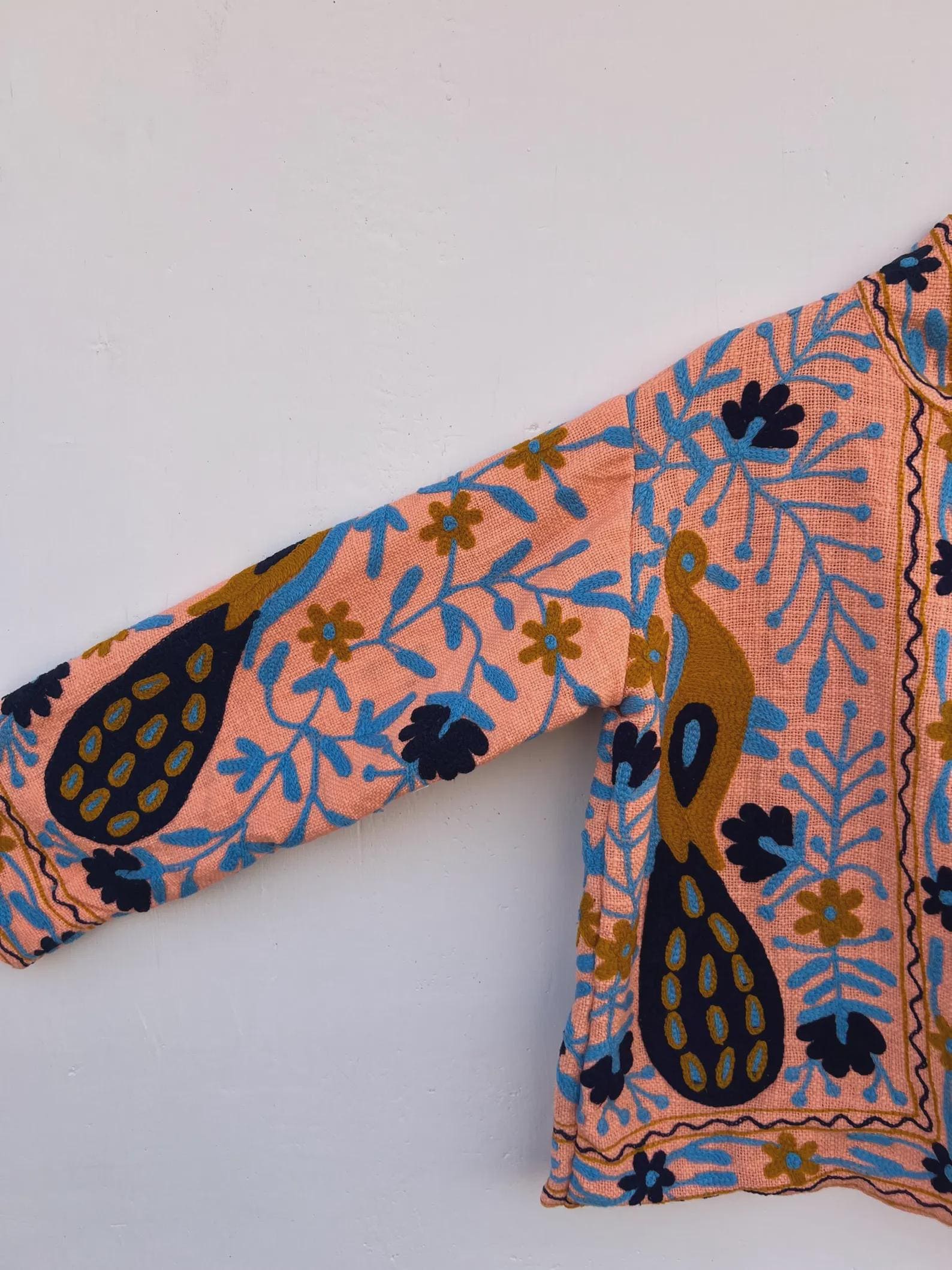 Handmade Soft TNT Fabric Suzani Jacket: Modern Short Chic Coat | Gift For Her