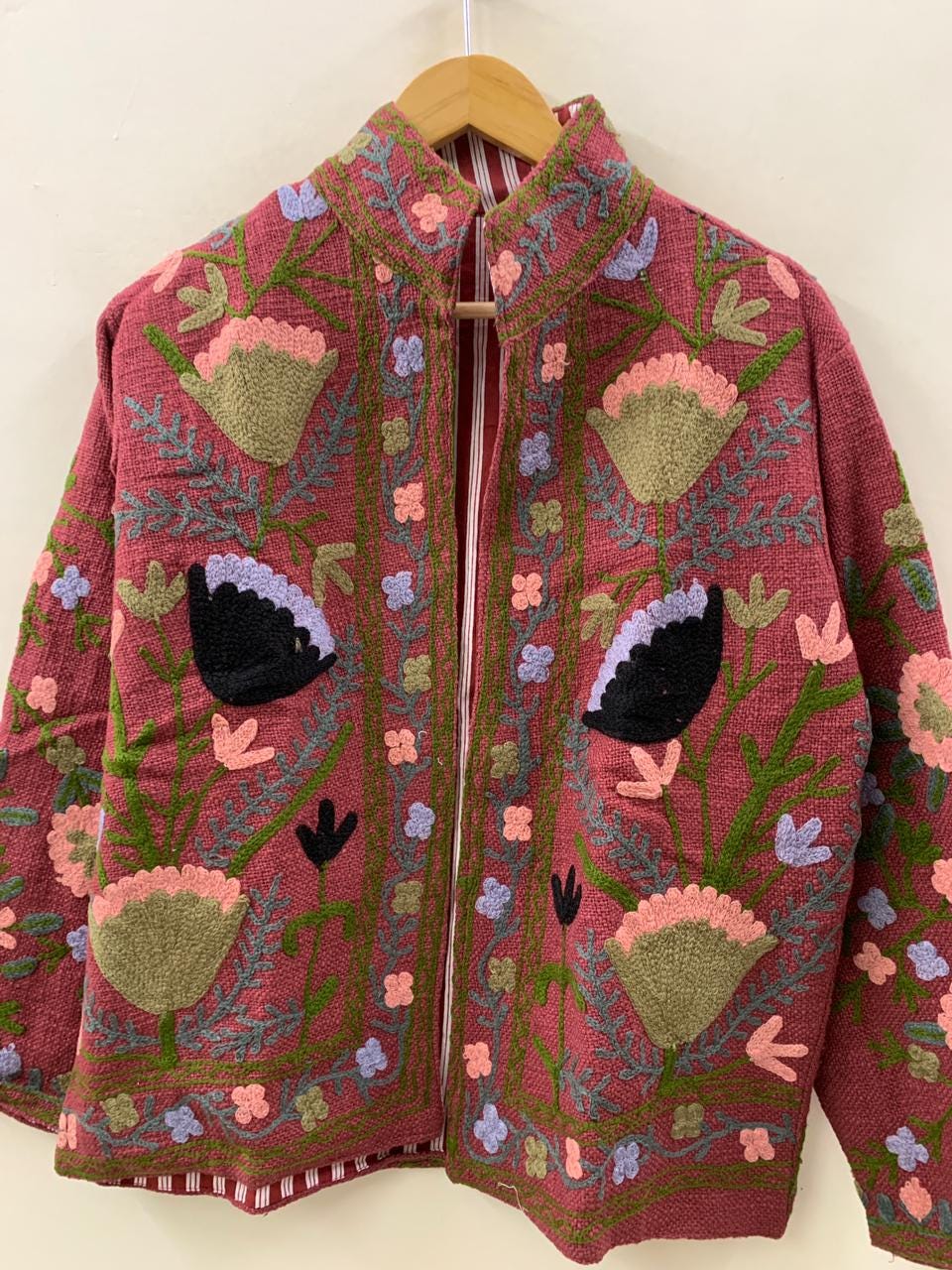 Boho Suzani TNT Fabric Short Spring Jacket | Duster TNT Jacket | Button Winter Outerwear Jacket |Spring Bomber Coat| Gift For Her | TNT Coat