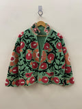 Soft TNT Fabric Suzani Jacket | Boho Coat| Gift For Her| Suzani Embroidery Jacket | Winter Wear Coat | Women's Coat |Suzani Short Jacket