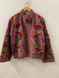 Hand-Embroidered Suzani Velvet Jacket | Boho Festival Coat | Gift For Her | Statement Jacket | Boho Winter Jacket