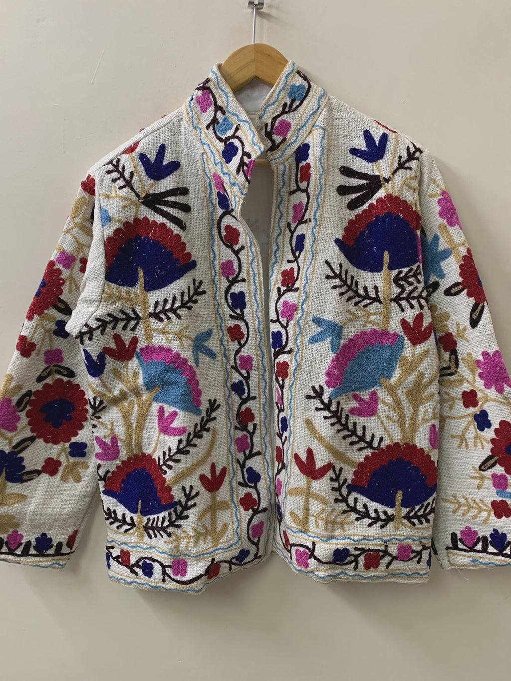Luxurious Embroidery Suzani Velvet Winter Jacket, Suzani Floral Coat, Unisex Bomber Jacket, Winter Jacket, Women's Coat, Duster Boho Jacket
