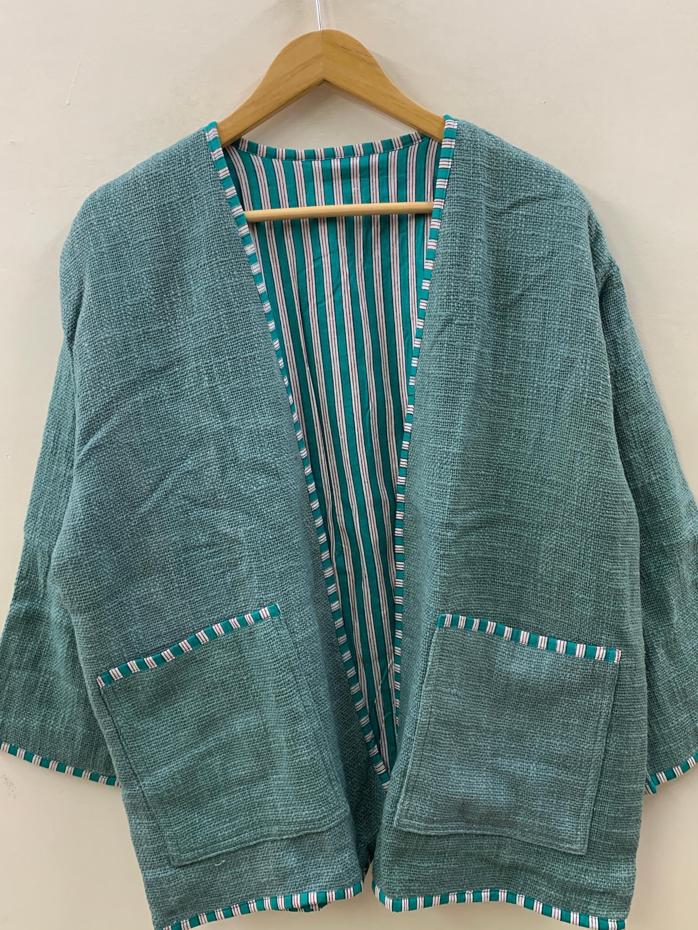 TNT Cotton Short Solid Kimono | Street Style Beach Kimono | Kimono Duster Jacket Vintage Kimono | Front Open Robe | Beach Summer Cover up