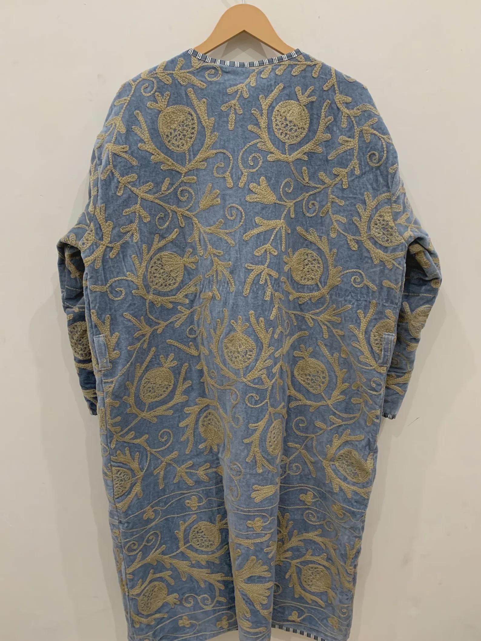 Handmade Suzani Kimono Robe Long Boho Jacket | Vintage Embroidered Uzbek Textile Coat | Festival Duster | Unique Bohemian Style| Duster Robe