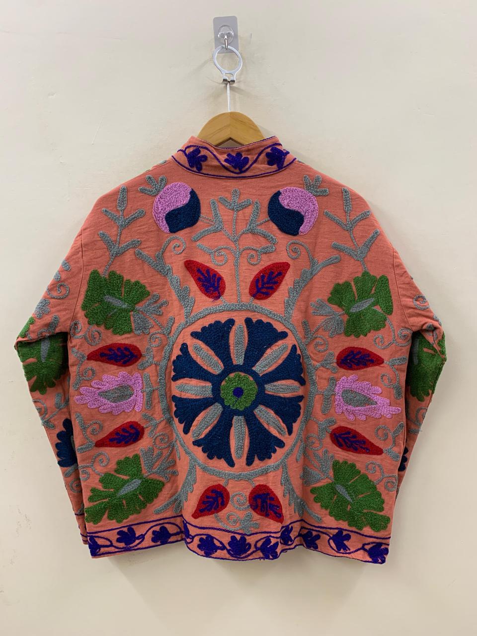 Suzani Velvet Jacket | Winter Embroidered Coat Women | Ethnic Vintage Outerwear | Bohemian Jacket | Festival Wear Suzani Coat | Gift For Her