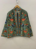 Floral Velvet Suzani Embroidery Jacket |Suzani Duster Jacket | Winter Kimono Jacket | Bomber Coat, Gift For Her | Street Fashion Jacket
