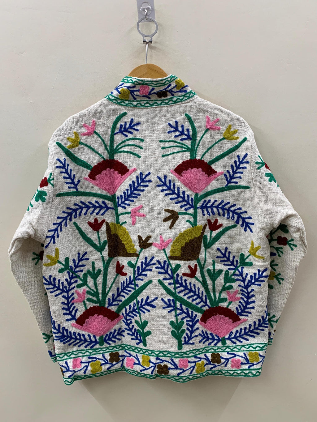 Handmade Suzani Embroidery Spring Jacket, Women's Quilted Jacket, Ethnic Unisex Coat, Suzani Short Quilted Jacket | Gift For Her | Outerwear