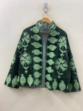 Candy Suzani Embroidered Velvet Jacket | Vintage Style Winter Coat | Gift For Her | Statement Outerwear | Festival Wear Jacket