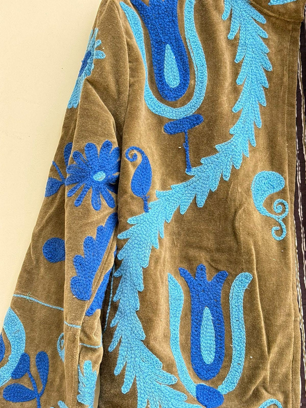 Suzani Velvet Jacket Women | Handmade Embroidered Coat | Boho Kimono Jacket | Vintage Style Winter Coat |Gift for Her |Warm Winter Outerwear