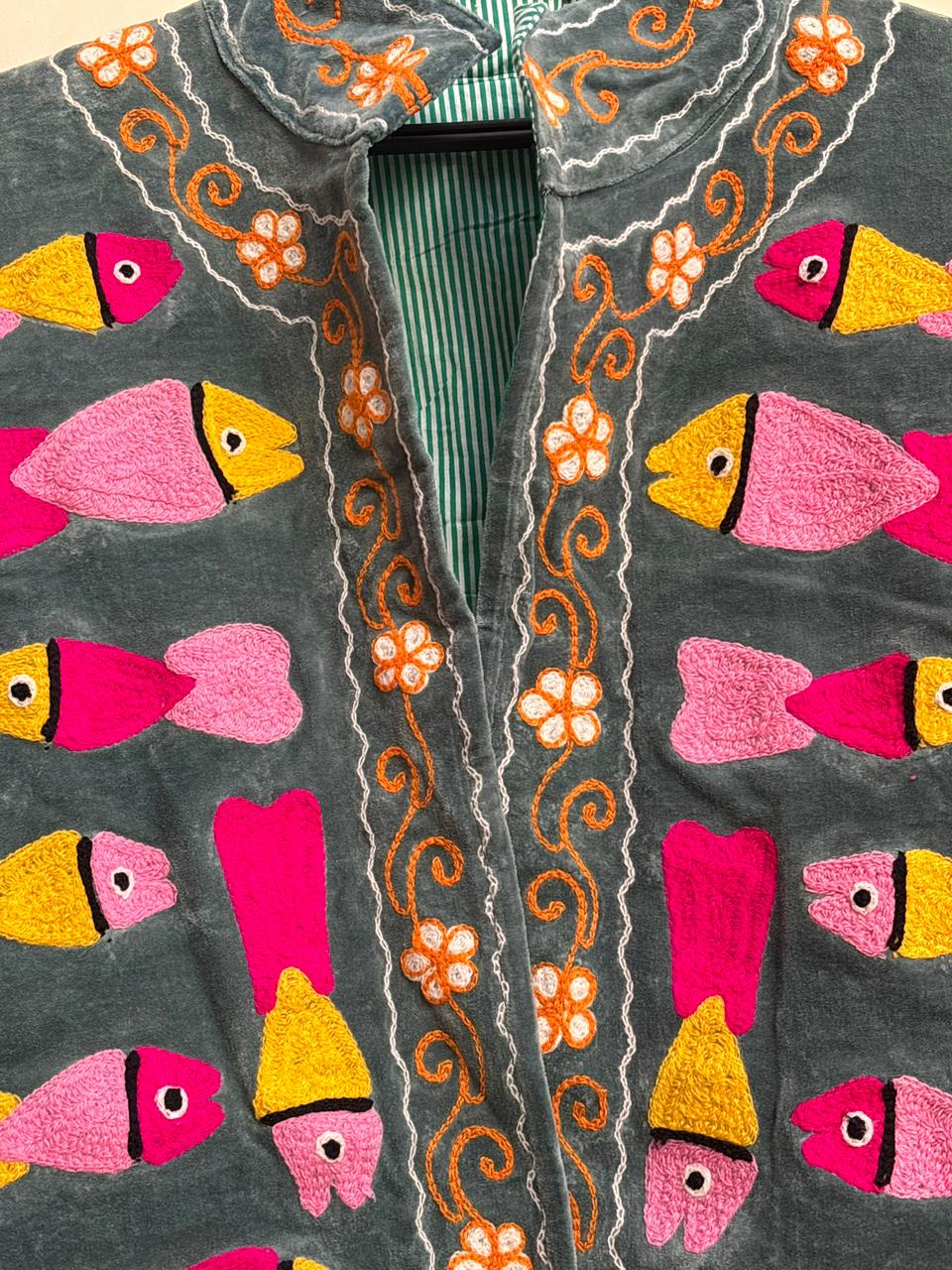 Handmade Suzani Velvet Jacket | Traditional Boho Jacket | Embroidered Kimono Jacket | Ethnic Coat | Winter Outerwear Women | Gift for Her