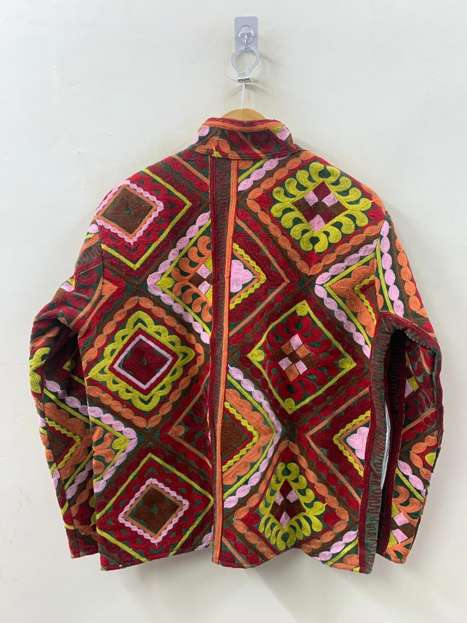 Colorful Suzani Velvet Jacket – Ethnic Tribal Bohemian Hand Embroidered Coat - Vintage Uzbek Jacket- Gift For Her