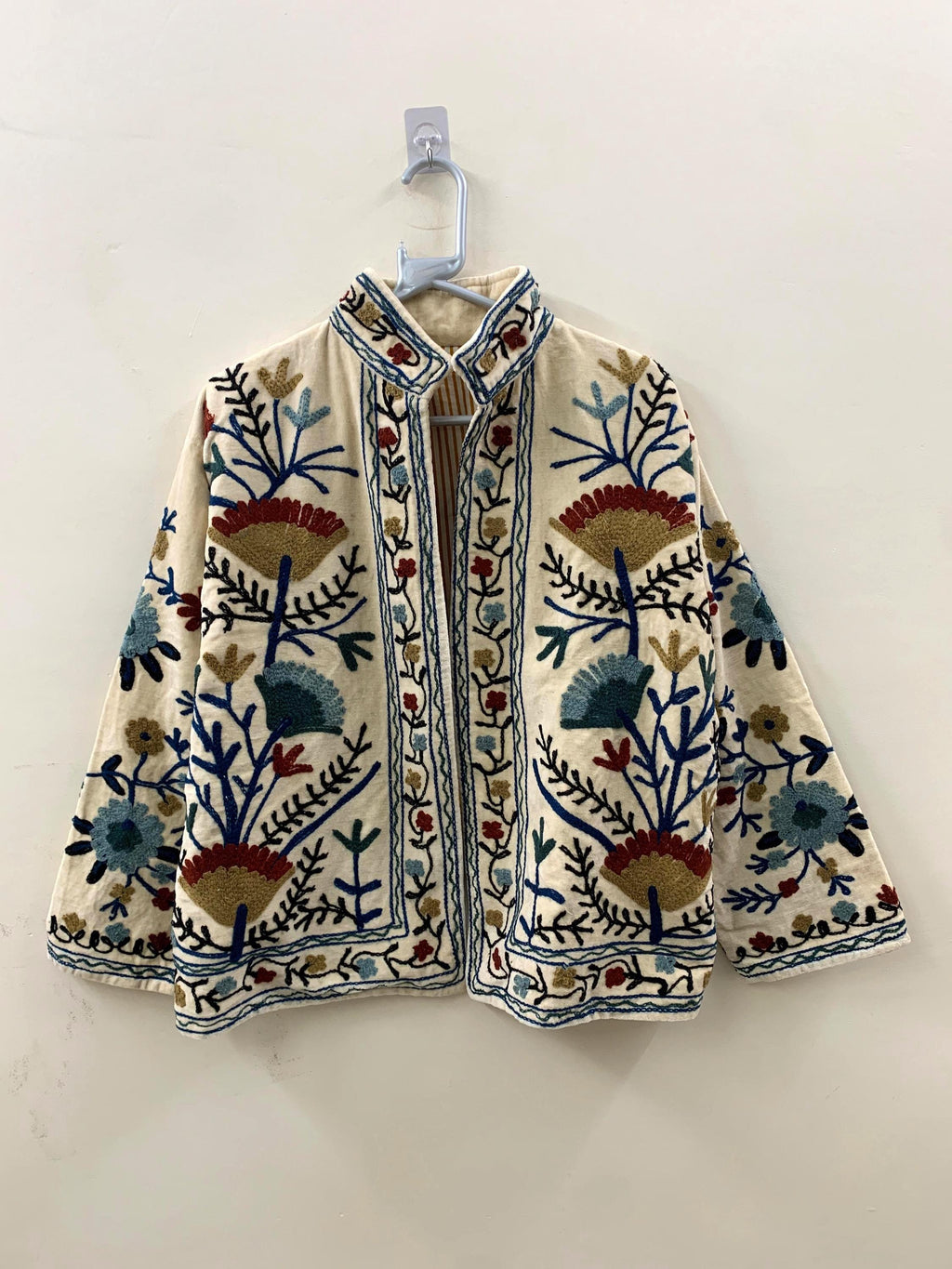 Velvet Suzani Jacket | Floral Embroidered Uzbek Coat | Boho Festival Outerwear | Vintage Bohemian Blazer | Women's Jacket | Gift for Her
