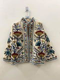 Velvet Suzani Jacket | Floral Embroidered Uzbek Coat | Boho Festival Outerwear | Vintage Bohemian Blazer | Women's Jacket | Gift for Her