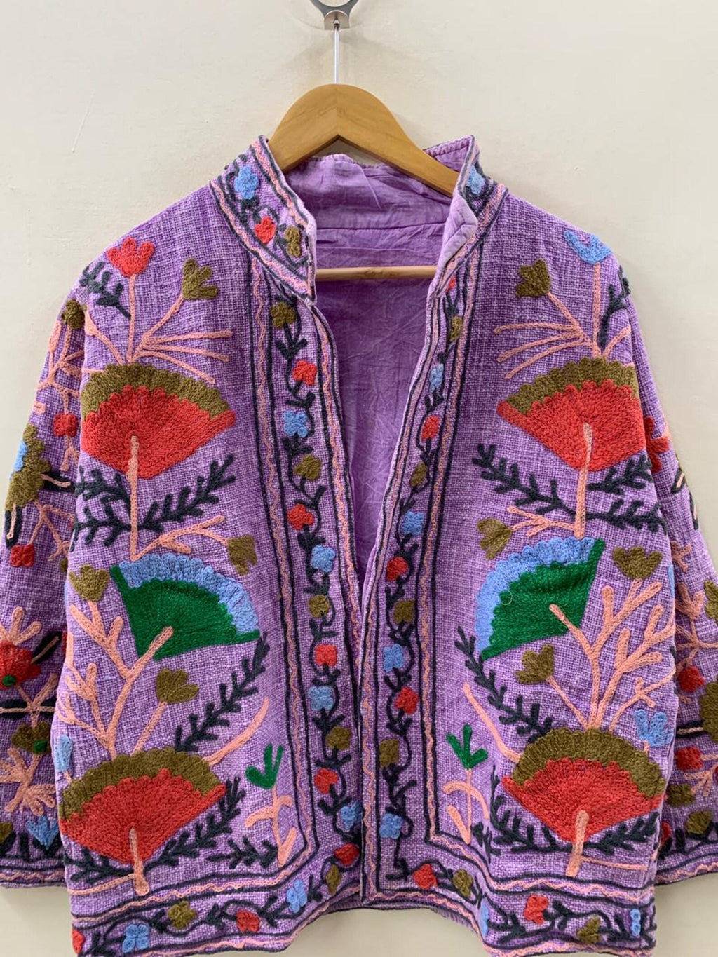 Vintage Suzani Short Jacket | Handmade Embroidered Boho Coat | Gift For Her