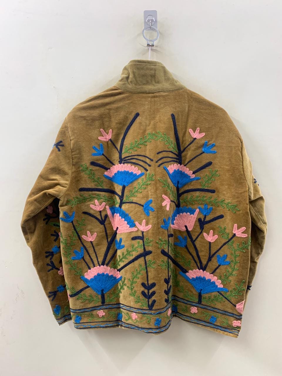 Suzani Velvet Short Jacket | Embroidered Boho Festival Coat | Gift For Her