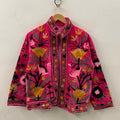 Pink Bohemian Suzani Velvet Jacket | Handmade Embroidered Coat | Traditional Floral Jacket | Ethnic Festival Outfit | Winter Wear Jacket