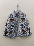 Suzani Embroidery Velvet Jacket | Traditional Boho Cropped Coat | Winter Ethnic Festival Wear Jacket  | Statement Jacket | Gift for Her