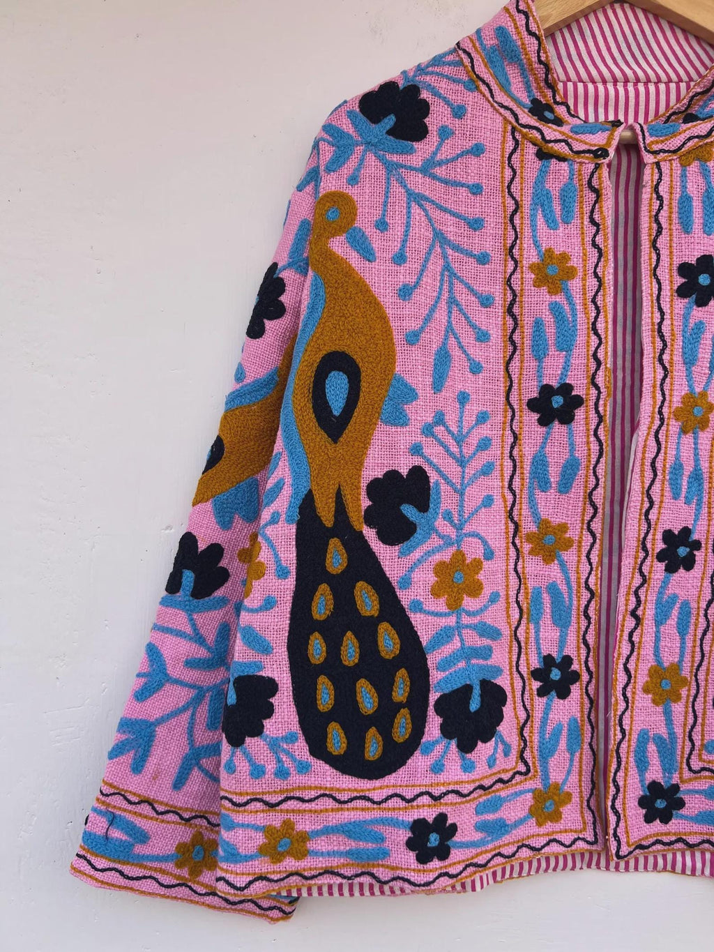 Handmade Soft TNT Fabric Suzani Jacket: Modern Short Chic Coat | Gift For Her