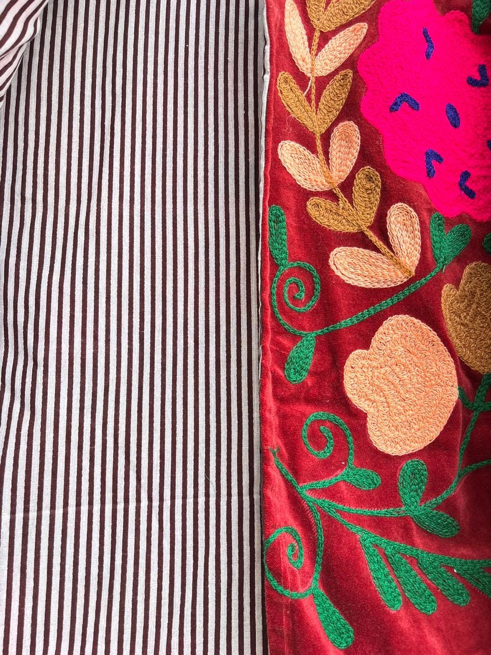 Suzani Velvet Jacket Women | Embroidered Kimono Coat | Boho Vintage Jacket | Warm Winter Outerwear | Handmade Artisan Coat | Gift for Her