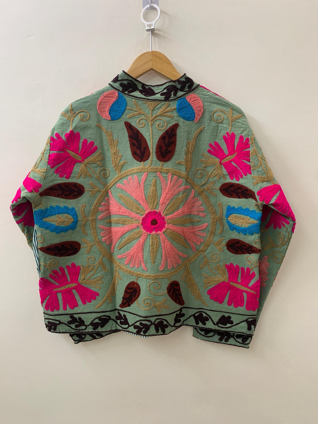 Winter Suzani Jacket | Velvet Suzani Embroidered Jacket | Ethnic Vintage Outerwear | Boho Jacket Women | Uzbek Style Coat | Gift For Her