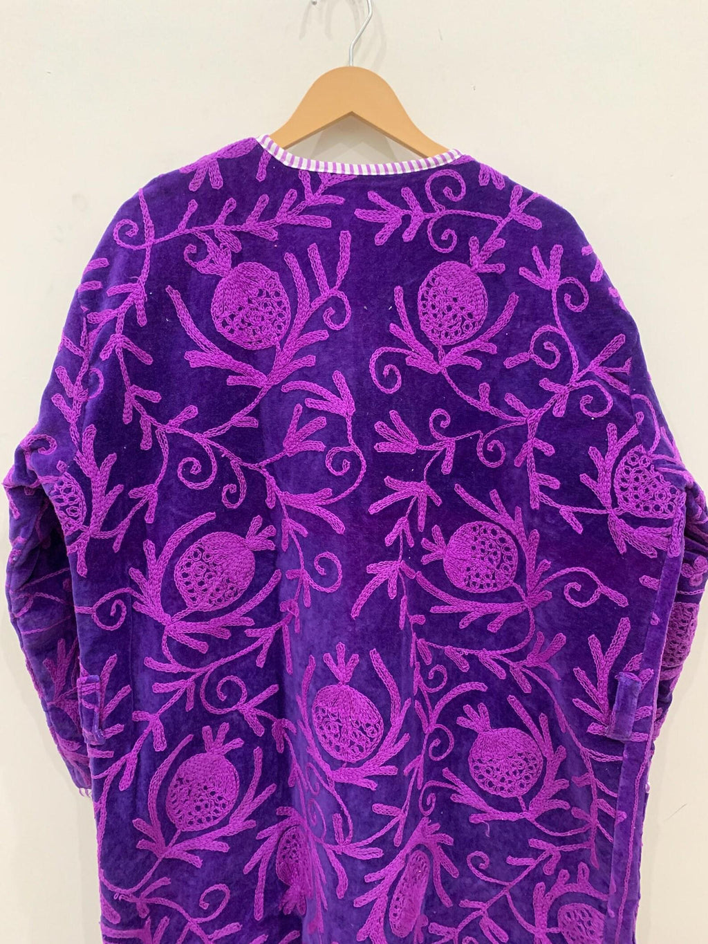 Handmade Suzani Kimono Robe Long Boho Jacket | Vintage Embroidered Uzbek Textile Coat | Festival Duster | Unique Bohemian Style| Duster Robe