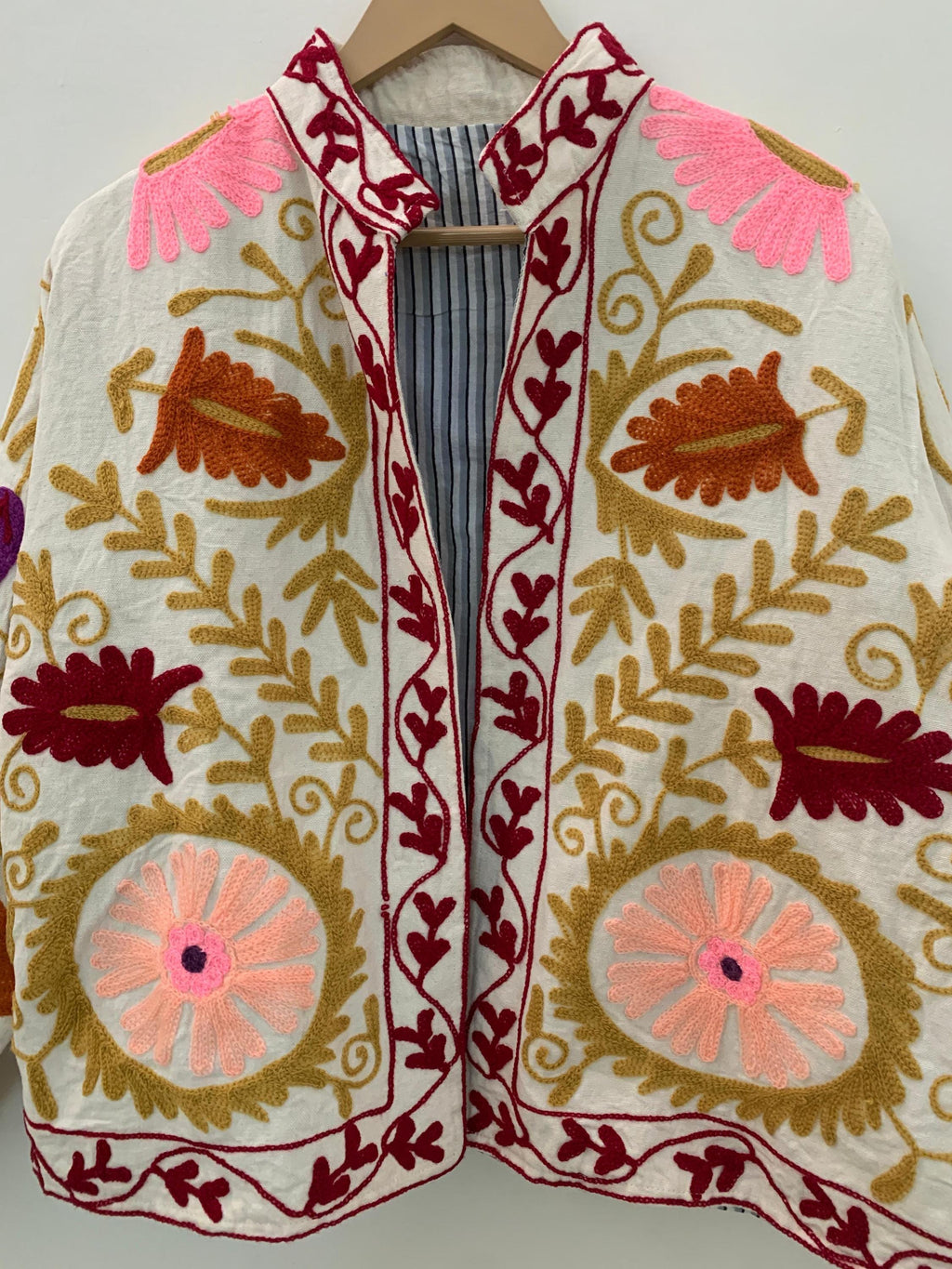 Soft TNT Fabric Suzani Jacket: Modern Short Chic Coat | Gift For Her