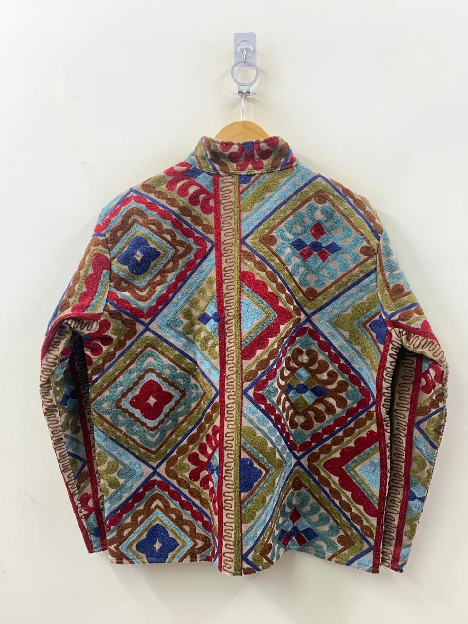Suzani Velvet Jacket Vintage – Hand Embroidered Uzbek Boho Tribal Statement Coat - Gift For Her