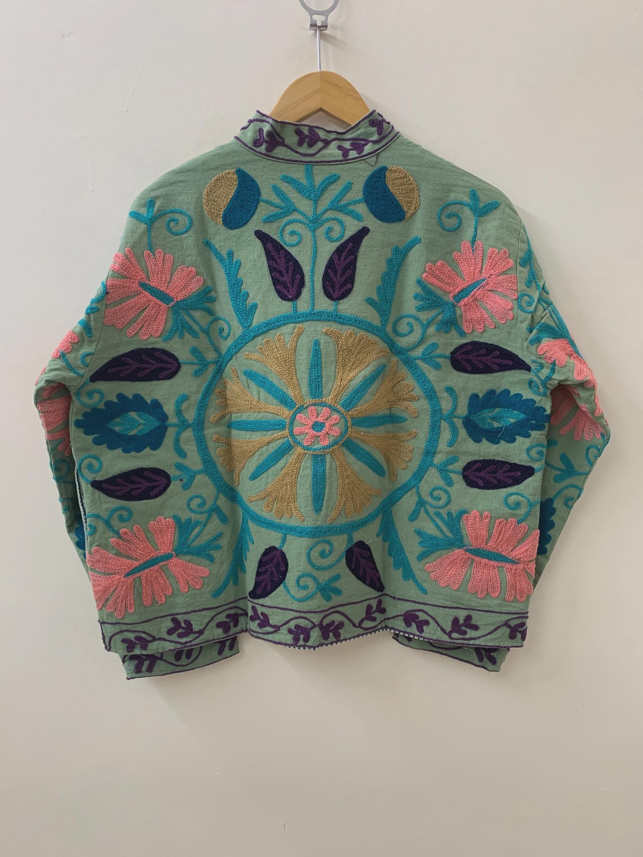 Suzani Jacket Velvet | Winter Embroidered Coat | Ethnic Vintage Outerwear | Boho Jacket Women | Hippie Style Coat | Gift For Her