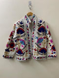 Boho Suzani TNT Fabric Short Spring Jacket | Duster TNT Jacket | Button Winter Outerwear Jacket |Spring Bomber Coat| Gift For Her | TNT Coat