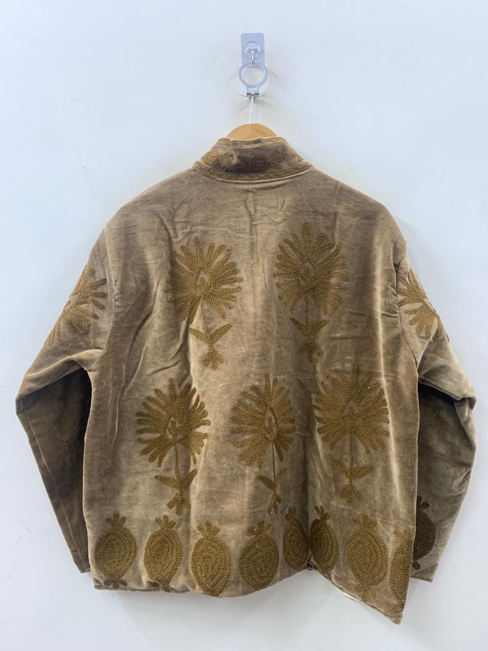 Handmade Velvet Suzani Embroidered Boho Jacket, Gift For her, Short Festival Coat, Ethnic Bohemian Outwear