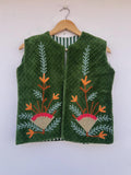 Boho Suzani Velvet Vest | Hand-Embroidered Floral Sleeveless Jacket | Vintage-Inspired Festival & Statement Layer | Ethnic Waistcoat