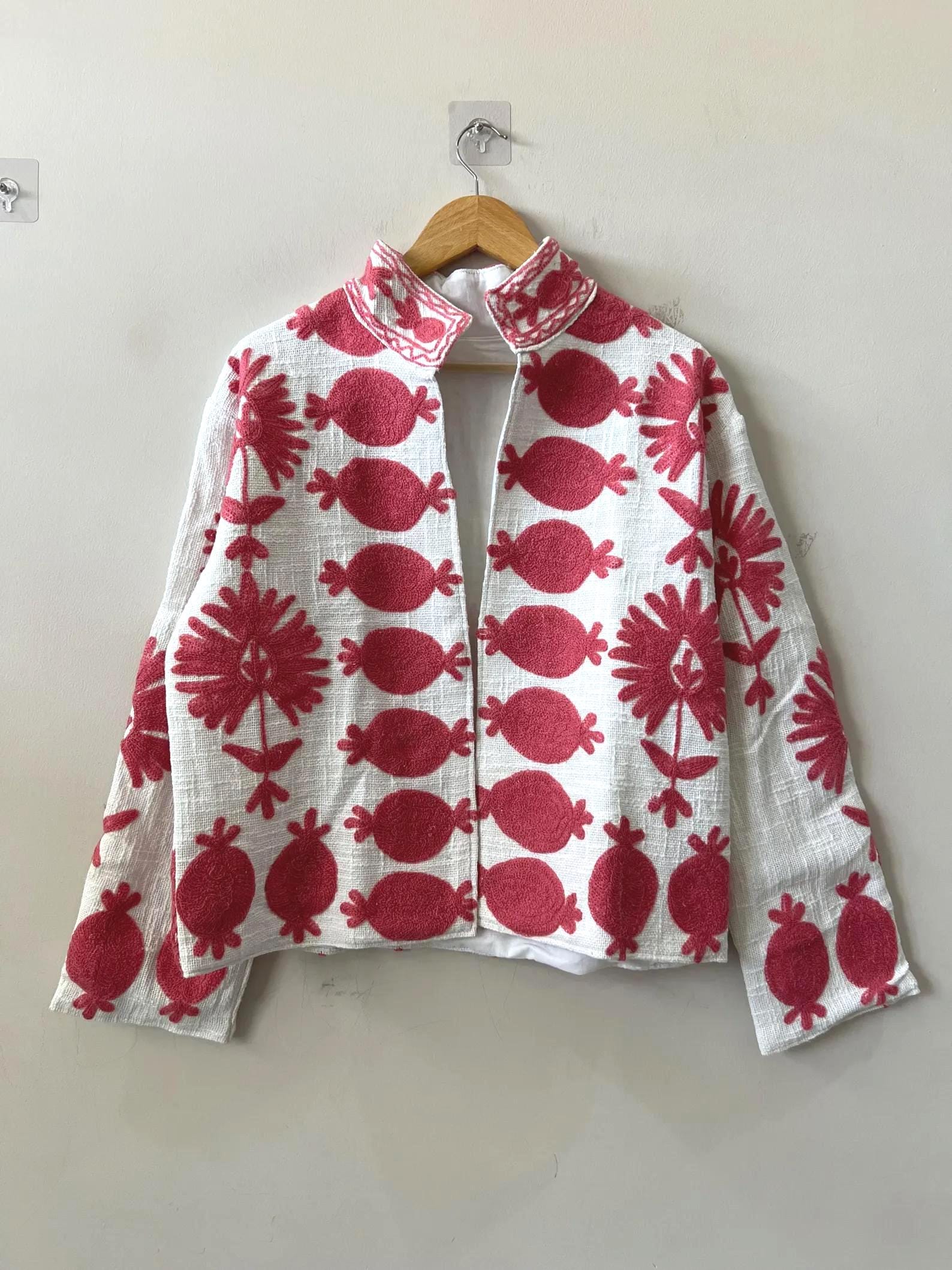 TNT Suzani Jacket | Hand Block Print Cotton Jacket | Tribal Crop Jacket for Women | Handmade TNT Jacket | Gift For Her