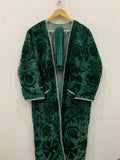 Bohemian Long Suzani Kimono Robe | Vintage Embroidered Duster Jacket | Handmade Uzbek Coat | Boho Festival Outfit | One Size | Duster Robe