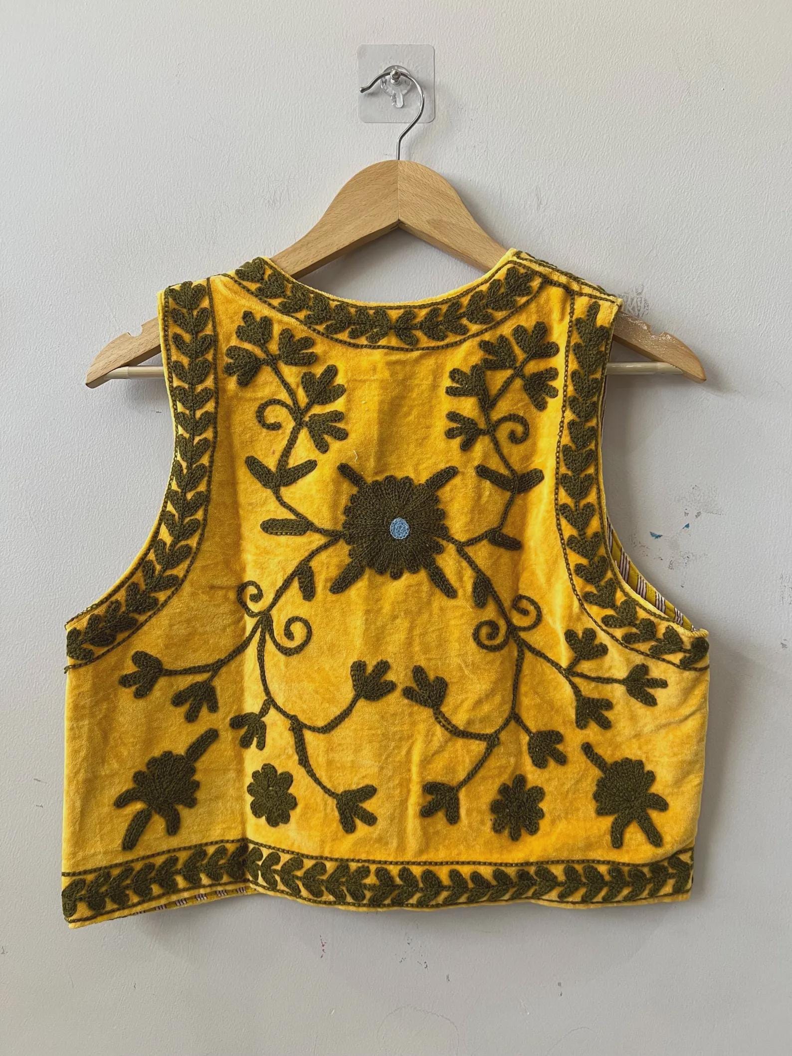 Suzani Vest | Boho Embroidered Waistcoat |Gift For Her | Sleeveless Ethnic Jacket | Vintage Suzani Gilet | Festival Boho Clothing