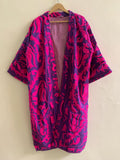 Hand Embroidered Cotton Canvas Kimono | Boho Kimono Jacket | Artisan Robe | Festival Wear | Boho Dressing Gown | Beach coverup | Resort wear