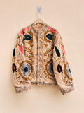 Velvet Suzani Jacket | Floral Embroidery Jacket  | Bohemian Coat | Winter Coat | Festival Jacket | Gift For Her | Warm Winter Outerwear