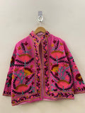 Indian Suzani Velvet Short Jacket | Suzani Embroidery Jacket | Winter Wear Women's Jacket Coat | Suzani Coat | Gift For Her |Duster Jacket