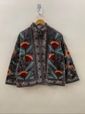 Velvet Embroidery Suzani Jacket | Indian Style Boho Coat | Unisex Bridesmaid Gift | Winter Jacket | Kimono Robe, Duster Jacket, Gift For Her